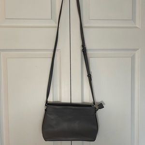 CORE BRAND - crossbody grey faux leather purse